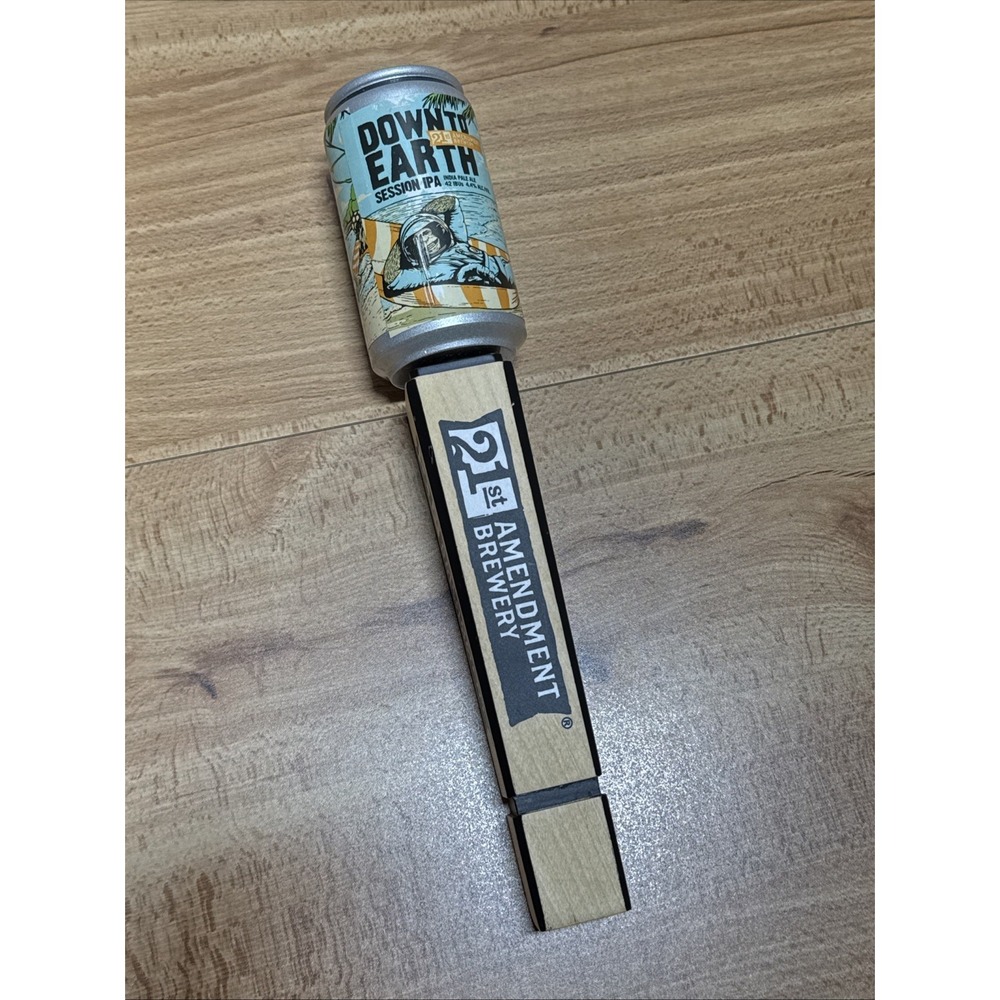 21st Amendment DOWN TO EARTH IPA Craft Draft Beer 11.5" Tap Handle Marker